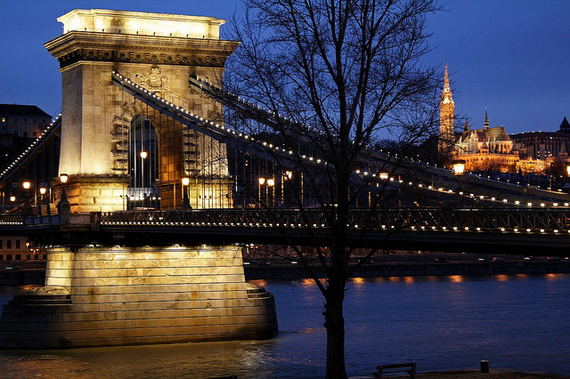 Szechenyi Bridge at Night